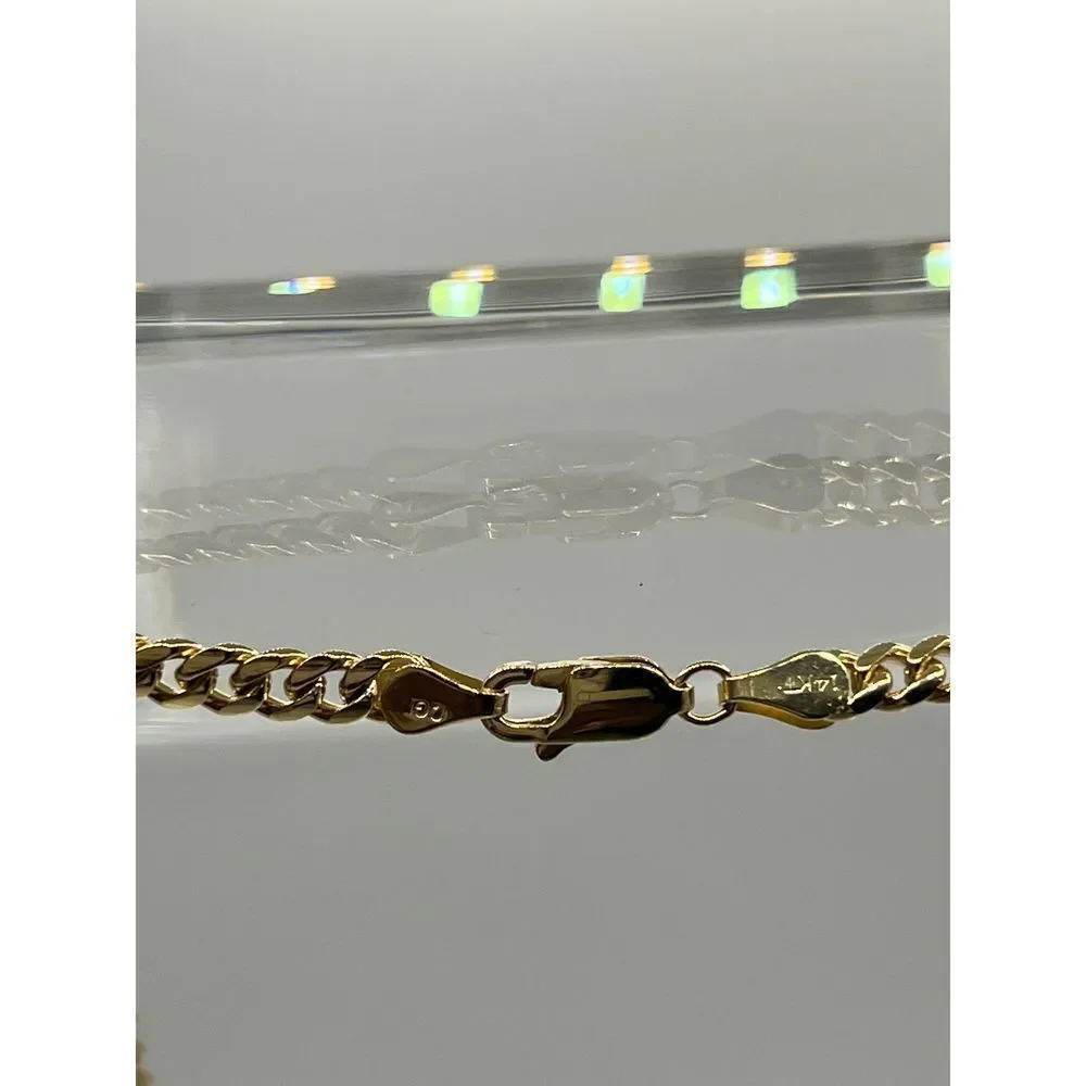 14k Solid Gold Miami Cuban Link 20 inch Chain